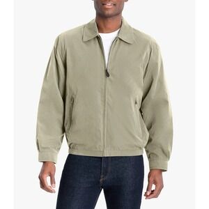 NWT London Fog Men's Auburn Light Weight‎ Zip Front Golf Jacket Beige Cement XL
